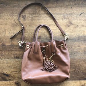 Michael Kors Camden Leather Drawstring Satchel